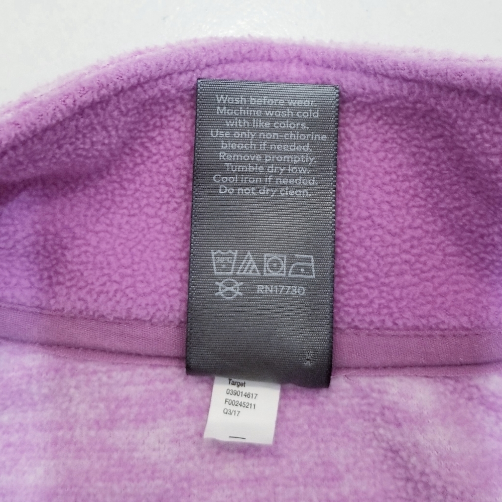 Champion Heathered Purple Long Sleeve ¼ Zip Fleece Pullover XL 14-16 - Picture 6 of 8